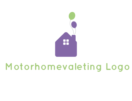 house with balloons logo