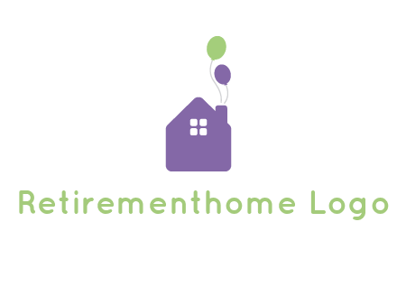 house with balloons logo