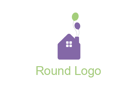 house with balloons logo