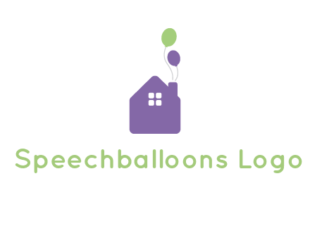 house with balloons logo
