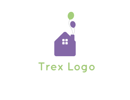 house with balloons logo