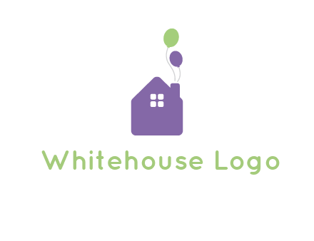 house with balloons logo