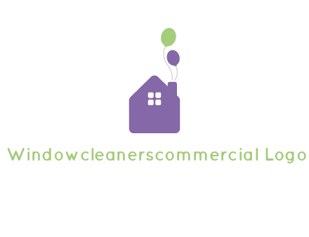 house with balloons logo