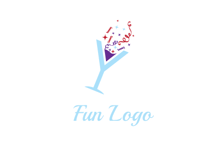 letter y martini glass logo
