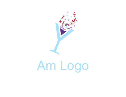 letter y martini glass logo