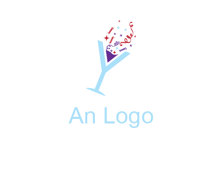letter y martini glass logo