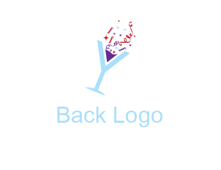 letter y martini glass logo