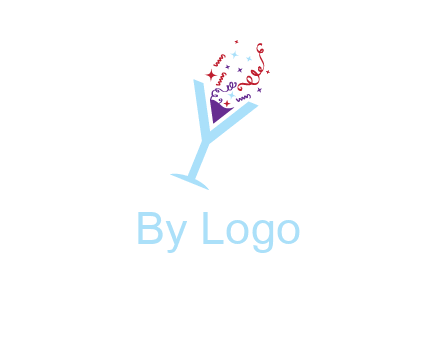 letter y martini glass logo