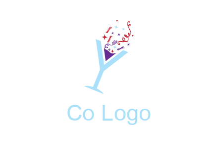 letter y martini glass logo