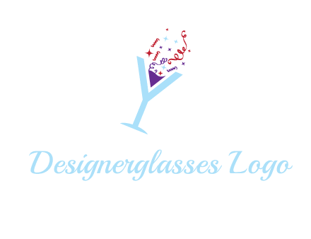 letter y martini glass logo