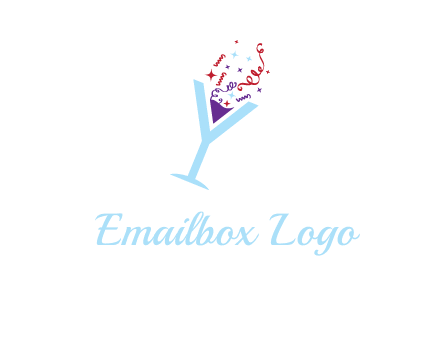 letter y martini glass logo