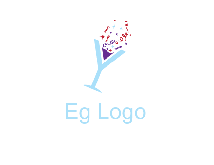 letter y martini glass logo