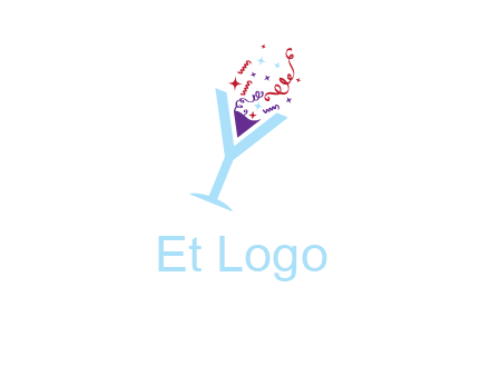 letter y martini glass logo