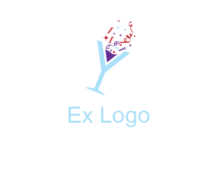 letter y martini glass logo