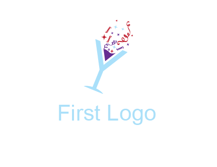 letter y martini glass logo