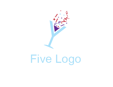 letter y martini glass logo