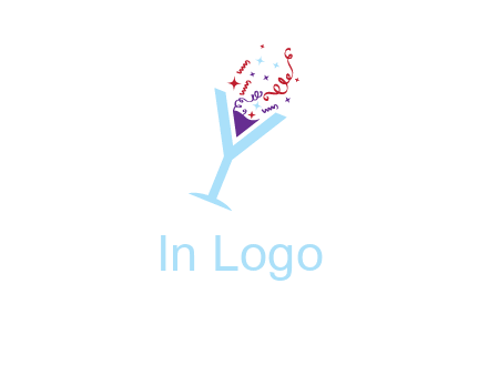 letter y martini glass logo