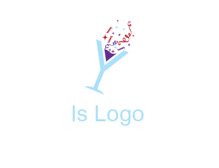 letter y martini glass logo