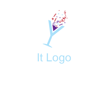 letter y martini glass logo