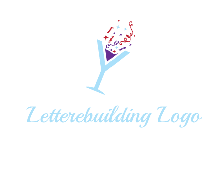 letter y martini glass logo