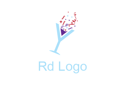 letter y martini glass logo