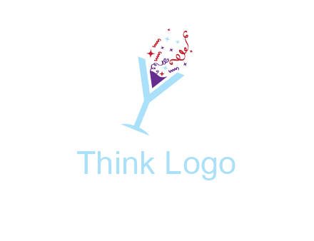 letter y martini glass logo