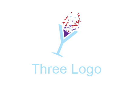 letter y martini glass logo