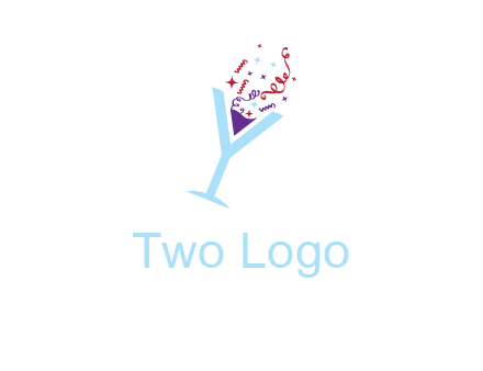 letter y martini glass logo