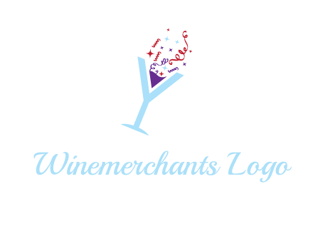 letter y martini glass logo