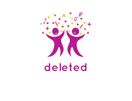 ribbon confetti and children logo