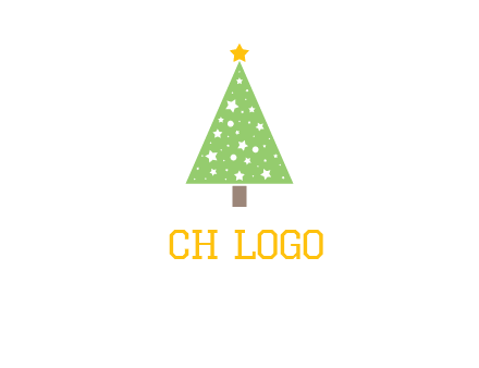 christmas tree with stars logo