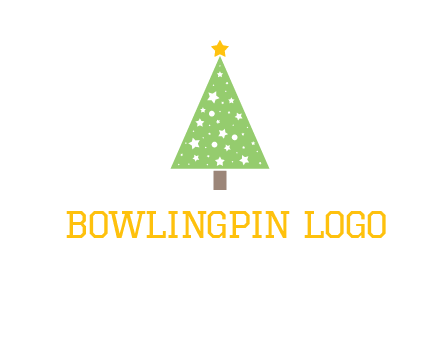 christmas tree with stars logo