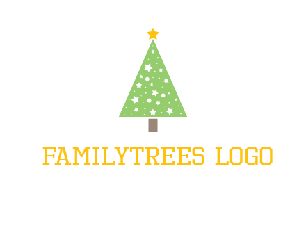 christmas tree with stars logo