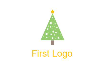 christmas tree with stars logo