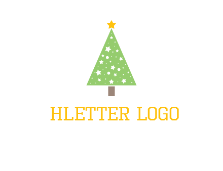 christmas tree with stars logo