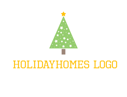 christmas tree with stars logo