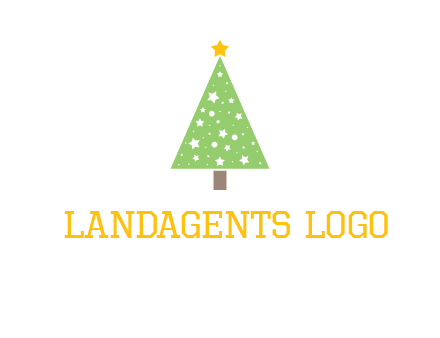 christmas tree with stars logo