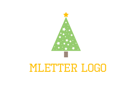 christmas tree with stars logo