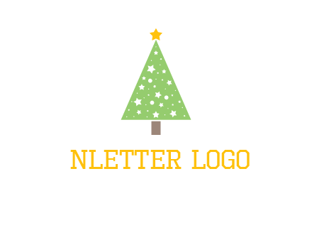 christmas tree with stars logo