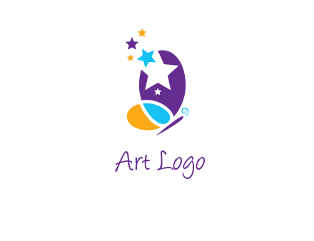 stars butterfly logo
