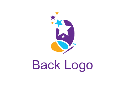 stars butterfly logo