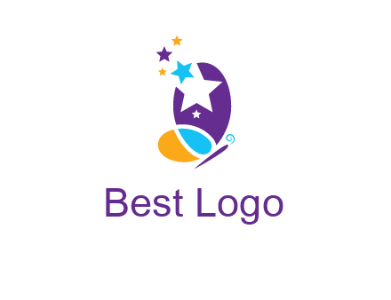 stars butterfly logo