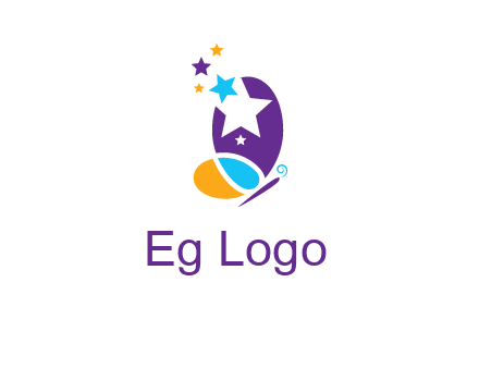 stars butterfly logo