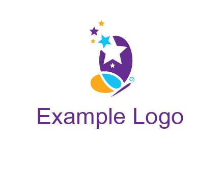 stars butterfly logo