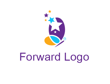 stars butterfly logo