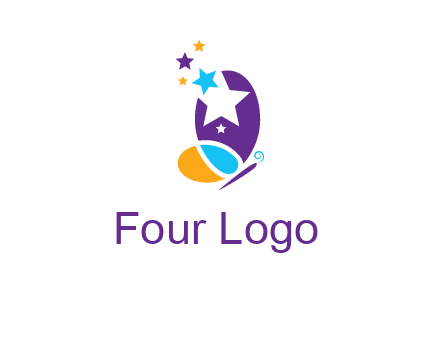 stars butterfly logo
