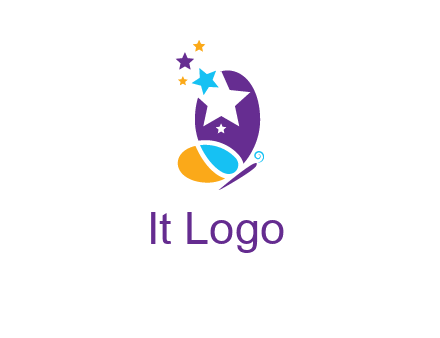 stars butterfly logo