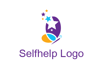 stars butterfly logo