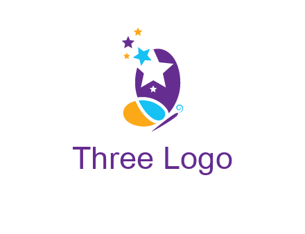 stars butterfly logo