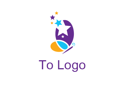 stars butterfly logo